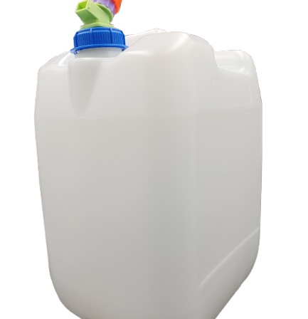 Biały pojemnik na wodę 20L +nowy kranik plastikowy w korku