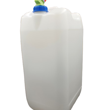 Biały pojemnik na wodę 30L +nowy kranik plastikowy w korku